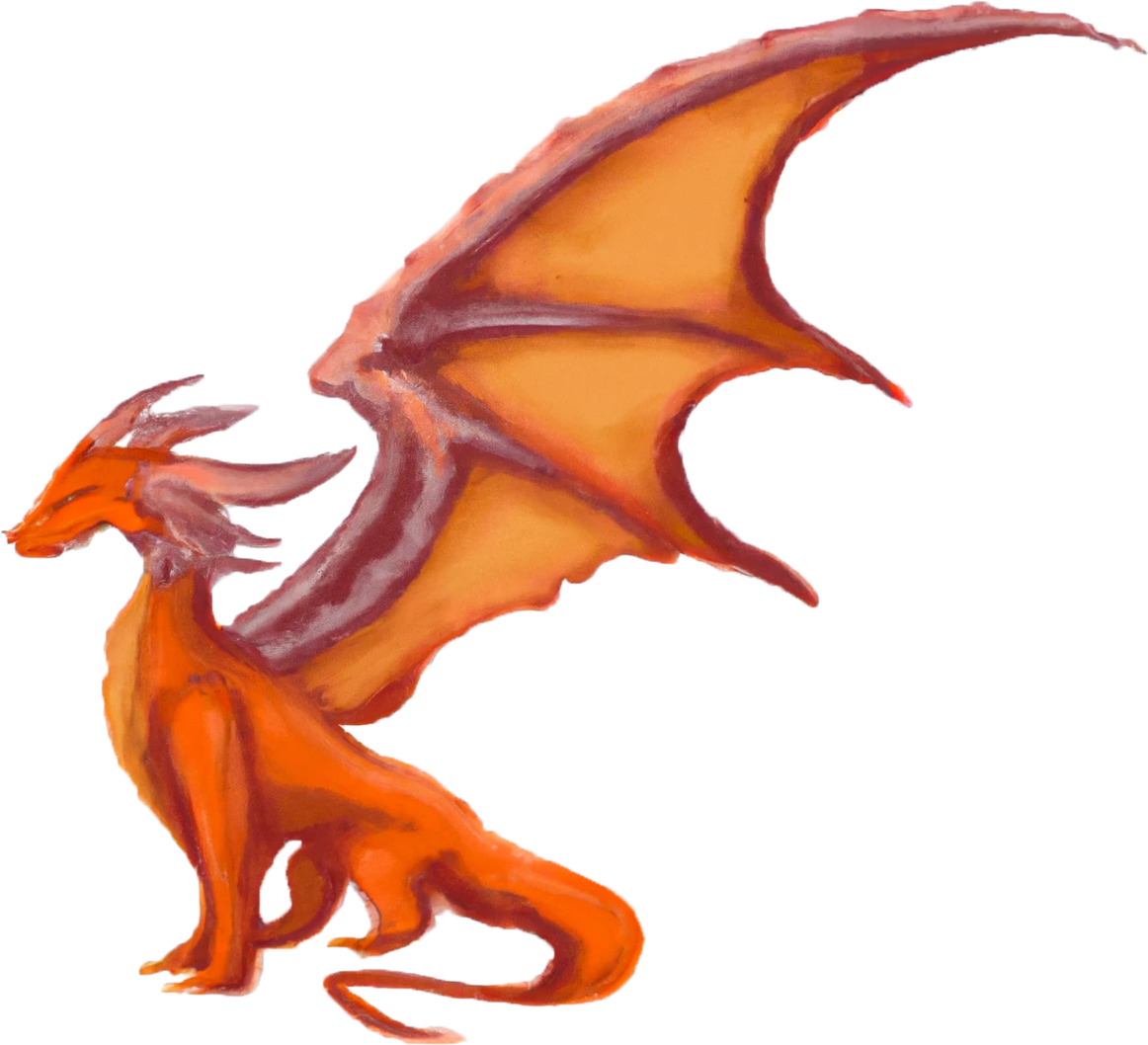 sable a dragon sejant copper